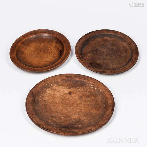 Three Treen Plates