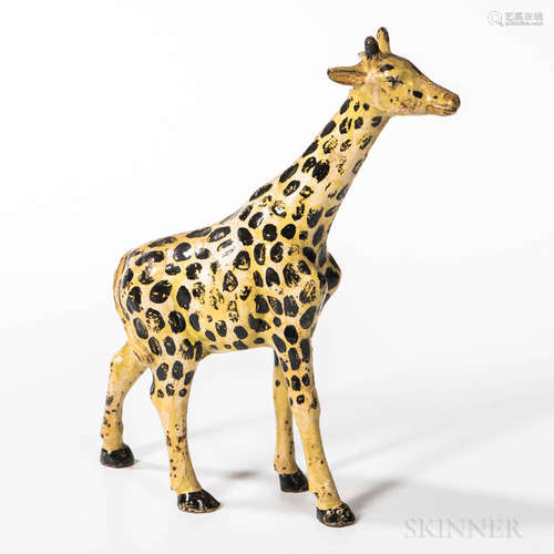 Paint Decorated Cast Iron Giraffe Doorstop