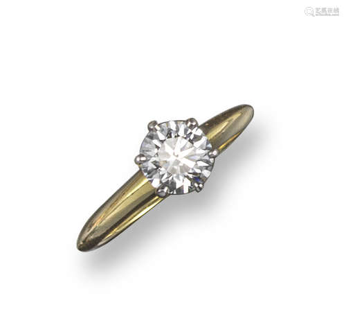 A diamond solitaire ring by Tiffany & Co.