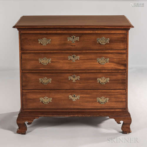 Chippendale Mahogany Chest of Four Drawers