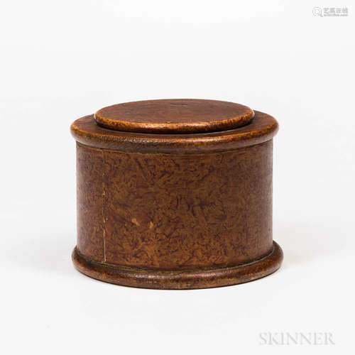 Putty-painted Lidded Round Box