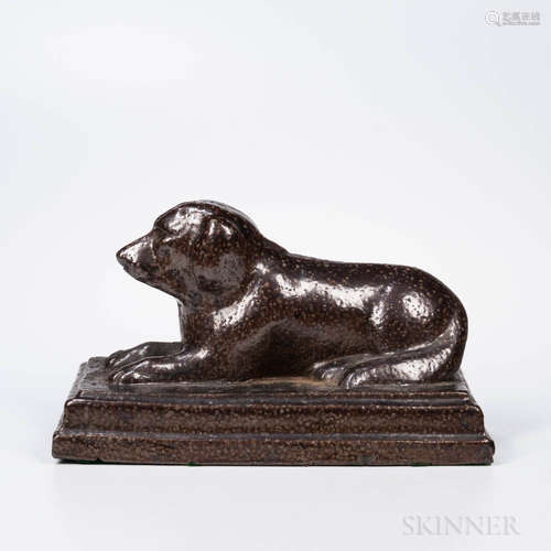 Sewer Tile Pottery Dog Figure