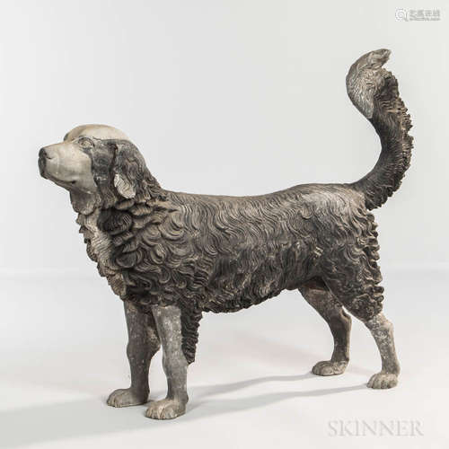 Cast Metal Figure of a Dog