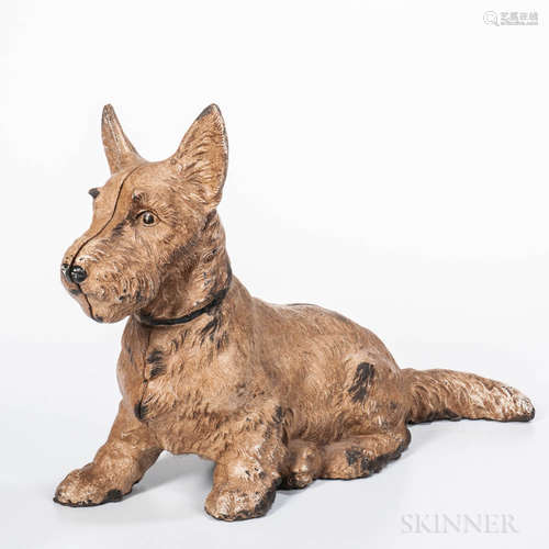 Painted Cast Iron Scotty Dog Doorstop