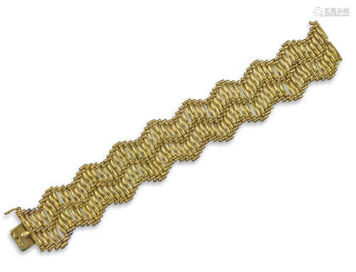 A gold fancy-link bracelet by Garrard & Co