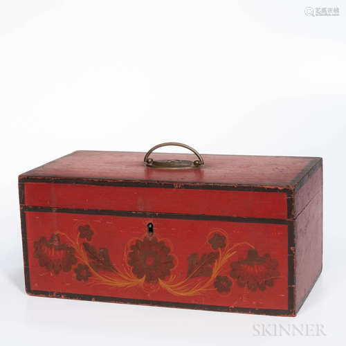 Red-painted Document Box