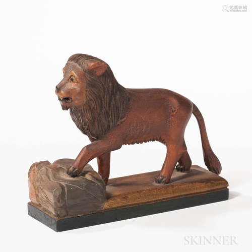 Carved Figure of a Lion