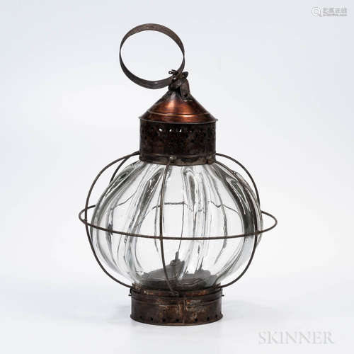 Large Tin and Glass Lantern