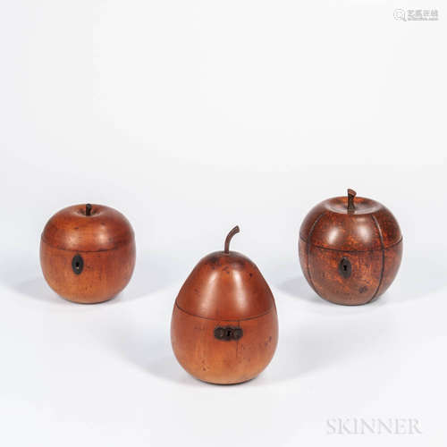 Three Fruit-form Tea Caddies