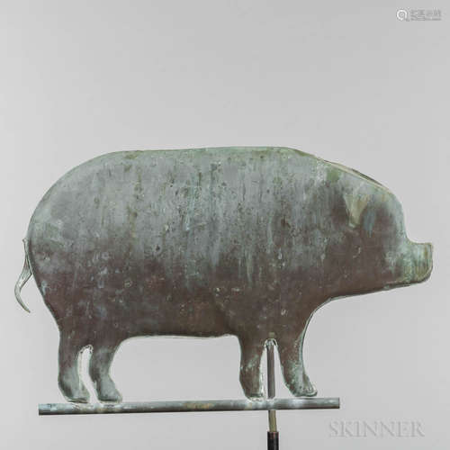 Molded Sheet Copper Pig Weathervane