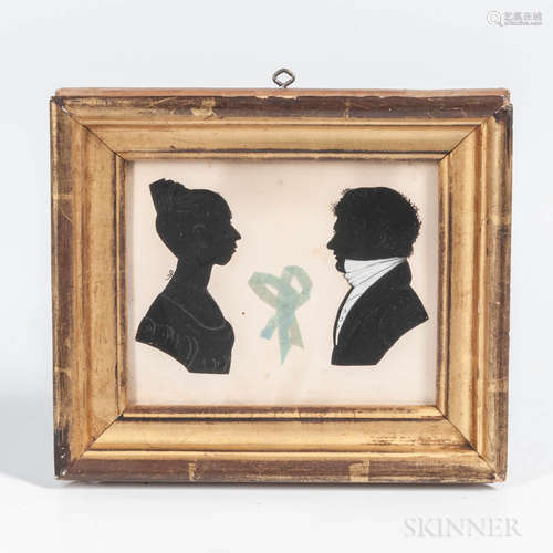 Pair of Silhouette Portraits, Reportedly Henry and Elizabeth Ditman