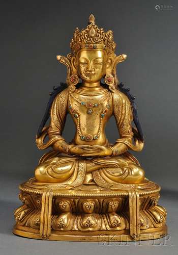 Gilt-bronze Bodhisattva