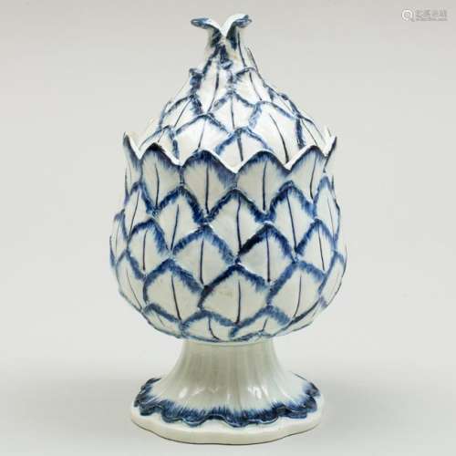 Wedgwood Pearlware Blue and White Artichoke Custard Cup