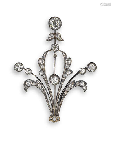 A Victorian diamond-set aigrette