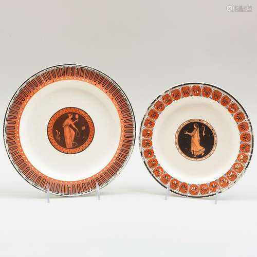 Two Similar Wedgwood Creamware Plates