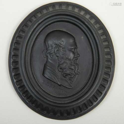 Wedgwood Black Basalt Oval Portrait Medallion of