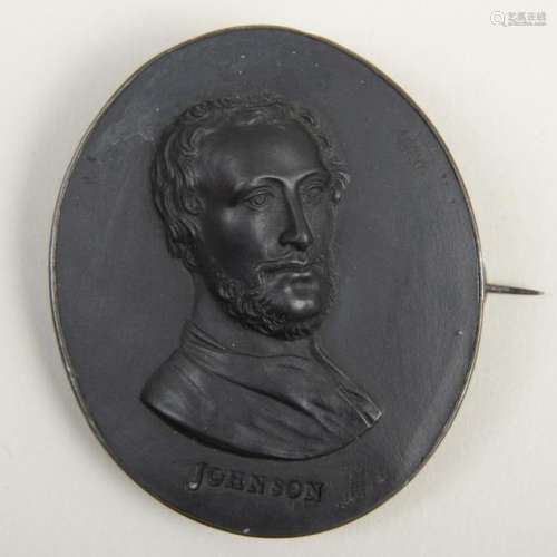 Wedgwood & Bentley Black Basalt Oval Portrait Medallion