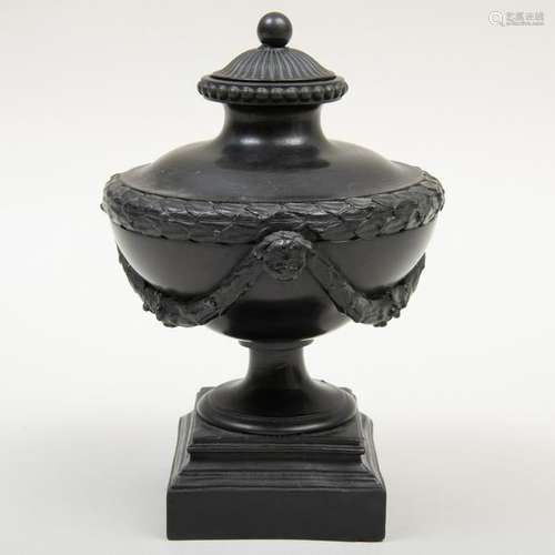 Wedgwood & Bentley Black Basalt Vase and Cover