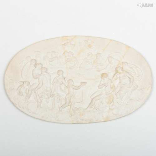 Wedgwood and Bentley White Jasperware Oval Plaque of