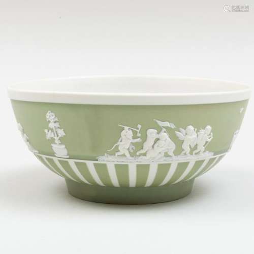 Wedgwood Green and White Jasperware Bowl