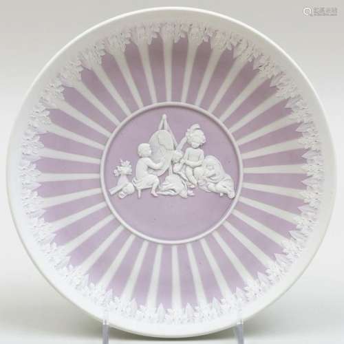 Wedgwood Lilac Jasper Dip Circular Dish Decorated with