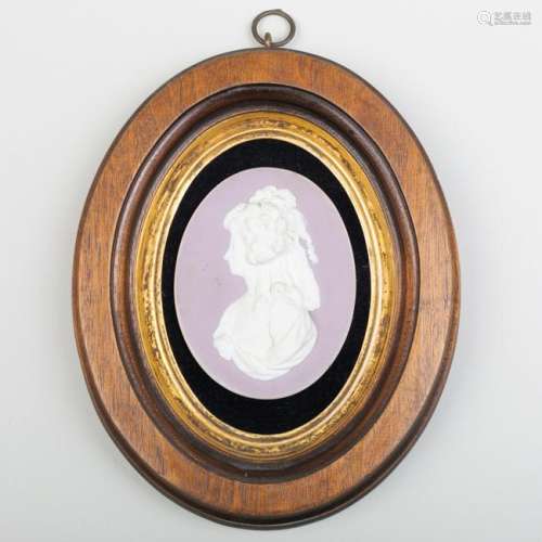 Wedgwood Lilac Jasper Dip Portrait Medallion of Madame