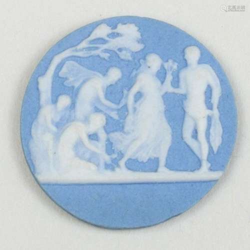 Wedgwood Blue and White Jasperware Circular Doublet