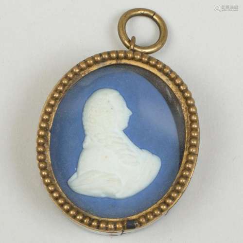 Wedgwood & Bentley Blue and White Jasperware Portrait