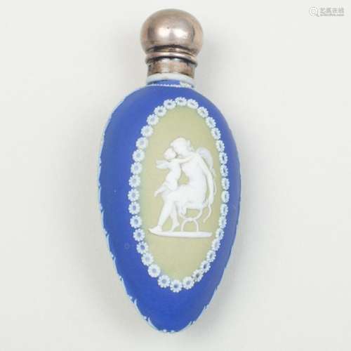 Wedgwood Three Color Jasperware Scent Bottle and Silver