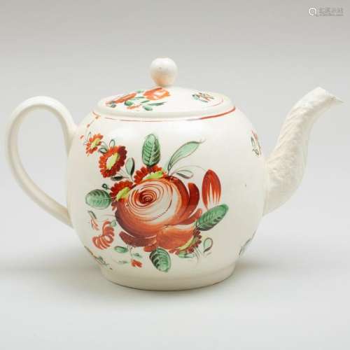 Staffordshire Creamware Teapot and Cover