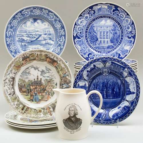 Thirty Wedgwood Transfer Printed Plates