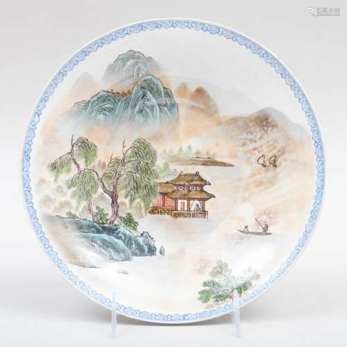 Chinese Famille Rose Eggshell Porcelain Shallow Bowl