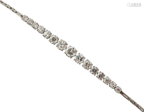 An early 20th century diamond bracelet