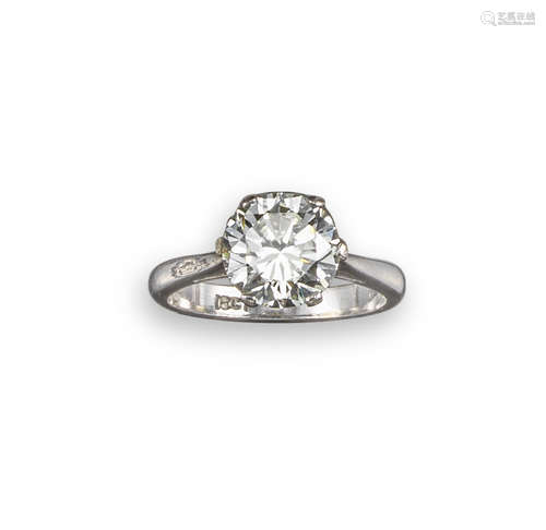 A diamond solitaire ring