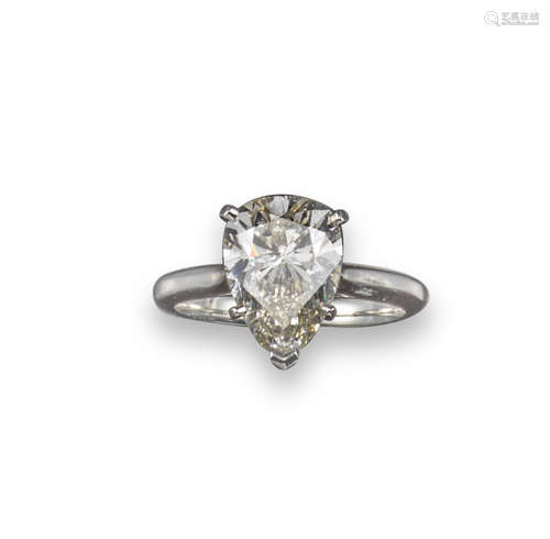 A diamond solitaire ring