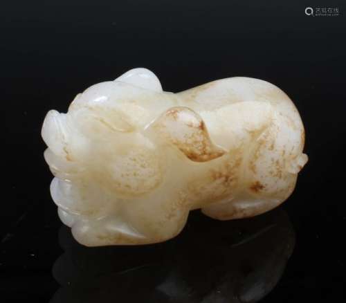 Chinese Carved Jade Pig Ornament