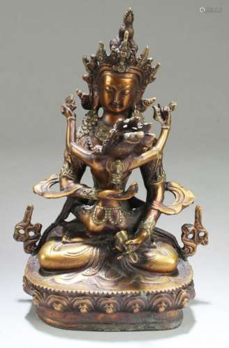 Chinese Bronze Bodhisattva Statue