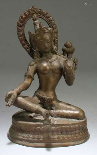 A Bronze Bodhisattva Statue