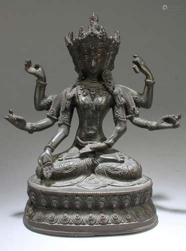 A Bronze Bodhisattva Statue