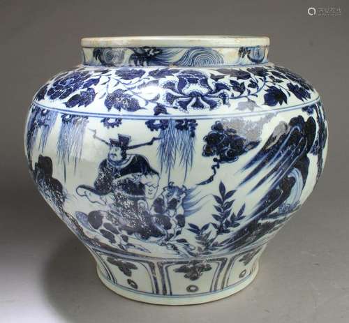 Chinese Blue & White Porcelain Jar