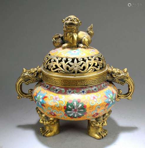 Chinese Cloisonne Censer