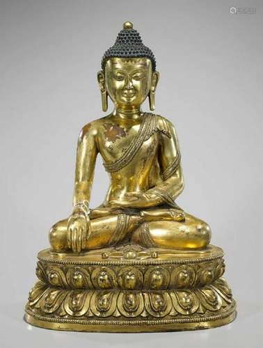 Chinese Gilt Bronze Buddha Statue