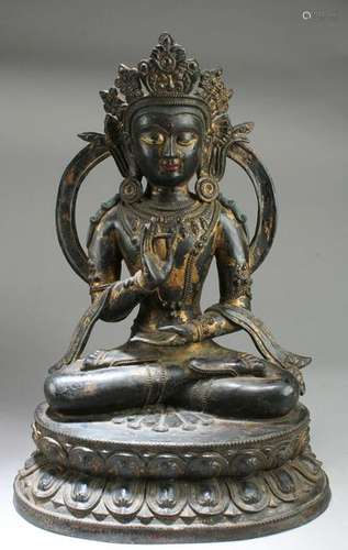 Chinese Gilt Bronze Bodhisattva Statue