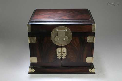 Chinese Hardwood Multi-Tier Stationery Box