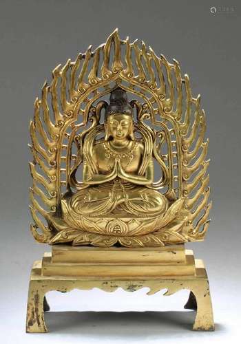 Chinese Gilt Bronze Buddha Statue