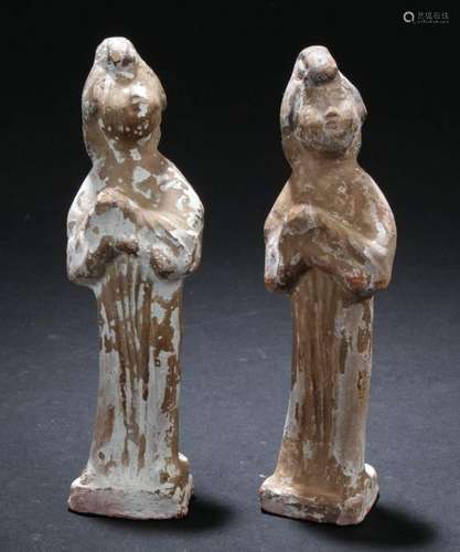 A Set of Two Carved Statues