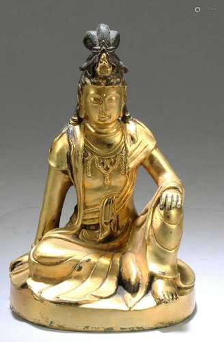 Chinese Gilt Bronze Buddha Statue