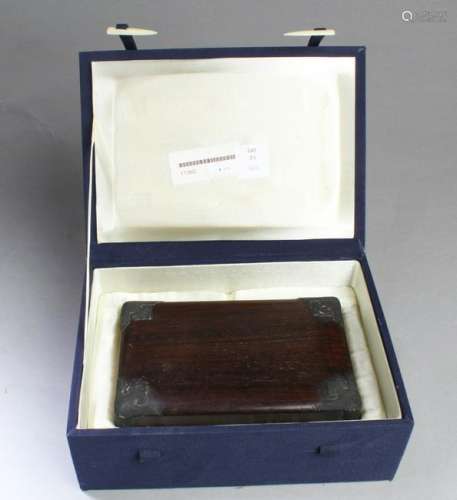Chinese Inkstone with Wooden Cover