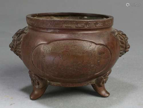 Chinese Bronze Tripod Censer