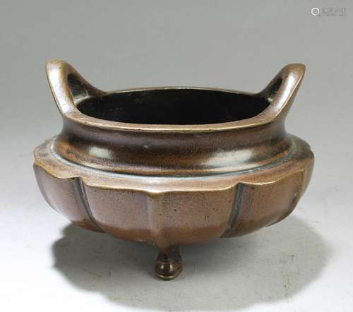 Chinese Bronze Tripod Censer